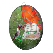 Een ruby Throated Hummingbird Dartbord (Voorkant Rechts)