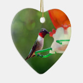 Een ruby Throated Hummingbird Keramisch Ornament (Rechts)