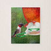 Een ruby Throated Hummingbird Legpuzzel (Verticaal)
