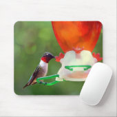 Een ruby Throated Hummingbird Muismat (Met muis)