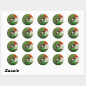 Een ruby Throated Hummingbird Ronde Sticker (Vel)