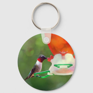 Een ruby Throated Hummingbird Sleutelhanger