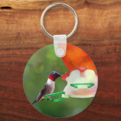 Een ruby Throated Hummingbird Sleutelhanger (Voorkant)