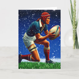 Een Rugby Kerstmis - Rugby-Wenskaart Feestdagen Kaart
