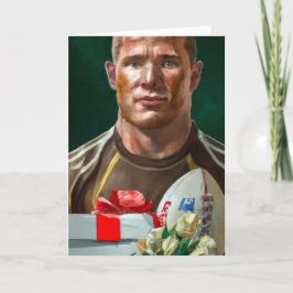 Een Rugby Kerstmis - Rugby-Wenskaart Feestdagen Kaart