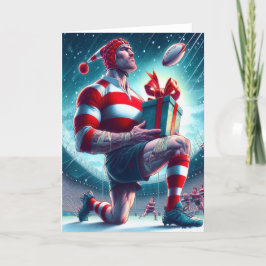 Een Rugby Kerstmis - Rugby-Wenskaart Feestdagen Kaart