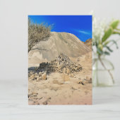 Een ruig, droog landschap feestdagenkaart (Staand voorkant)