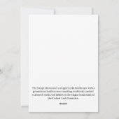 Een ruig, droog landschap feestdagenkaart (Achterkant)