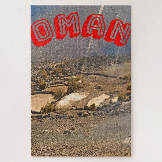 Een ruig, Omaans droog landschap. Legpuzzel (Verticaal)