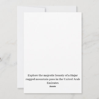 Een ruige bergpas in de VAE. Feestdagenkaart