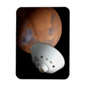 Een ruimteschip in aeroshell nadert Mars. Magneet (Verticaal)
