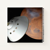 Een ruimteschip in aeroshell nadert Mars. Notitieboek (Achterkant)