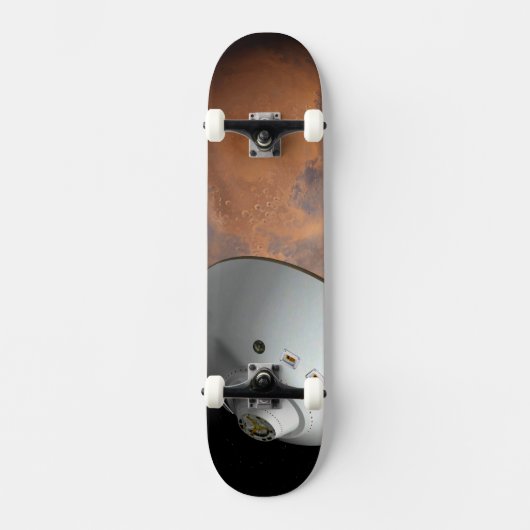 Een ruimteschip in aeroshell nadert Mars. Persoonlijk Skateboard (Voorkant)