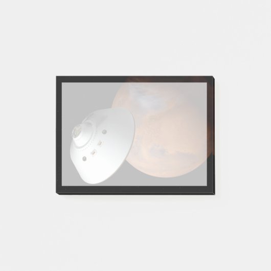 Een ruimteschip in aeroshell nadert Mars. Post-it® Notes (Voorkant)