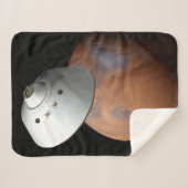 Een ruimteschip in aeroshell nadert Mars. Sherpa Deken (Voorkant (horizontaal))