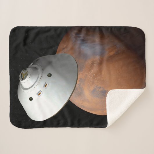 Een ruimteschip in aeroshell nadert Mars. Sherpa Deken (Voorkant (horizontaal))