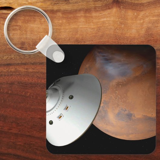 Een ruimteschip in aeroshell nadert Mars. Sleutelhanger (Voorkant)