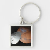 Een ruimteschip in aeroshell nadert Mars. Sleutelhanger (Voorkant)