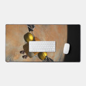 Een ruimteschip in een baan om Mars. Bureaumat (Keyboard & Muis)