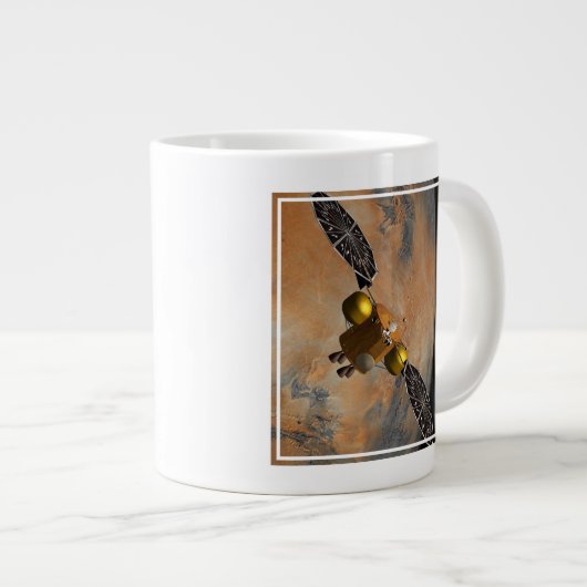 Een ruimteschip in een baan om Mars. Grote Koffiekop (Voorkant rechts)