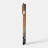 Een ruimteschip in een baan om Mars. iPhone 15 Case (Linkerkant)