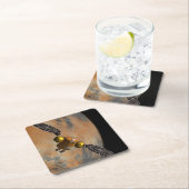 Een ruimteschip in een baan om Mars. Kartonnen Onderzetters (Insitu)