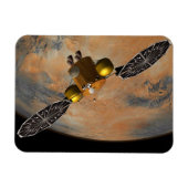 Een ruimteschip in een baan om Mars. Magneet (Horizontaal)