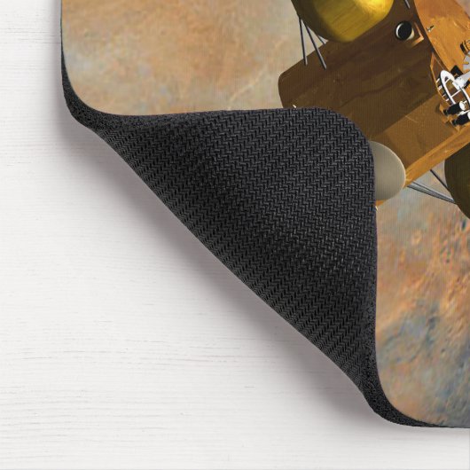 Een ruimteschip in een baan om Mars. Muismat (Hoek)