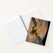 Een ruimteschip in een baan om Mars. Notitieboek (Binnen)