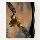 Een ruimteschip in een baan om Mars. Notitieboek (Achterkant)