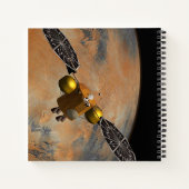 Een ruimteschip in een baan om Mars. Notitieboek (Achterkant)