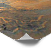 Een ruimteschip in een baan om Mars. Poster (Hoek)