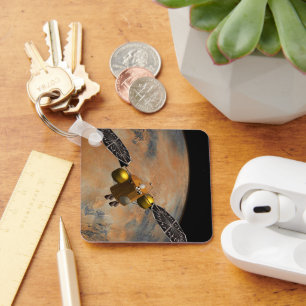 Een ruimteschip in een baan om Mars. Sleutelhanger