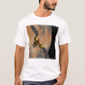Een ruimteschip in een baan om Mars. T-shirt (Voorkant)