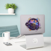 Een ruimtewagen sticker (Laptop op bureau)