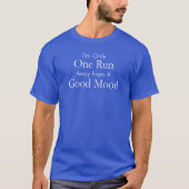 Eén run-out Good Mood Running Design op DARK T-shirt (Voorkant)