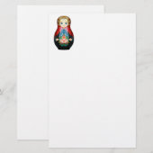 Eén Russische pop Briefpapier (Voorkant / Achterkant)