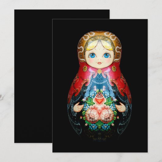 Eén Russische pop Kaart (Voorkant / Achterkant)