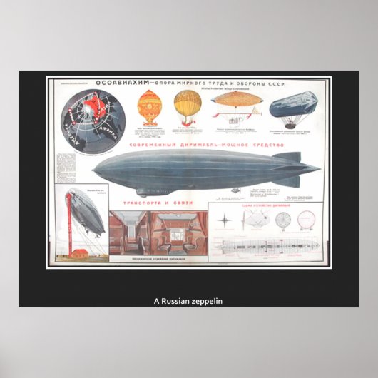 Een Russische Zeppelin Vintage Print (Voorkant)