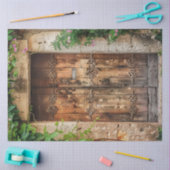 Een rustieke Italiaanse deur serie ontwerp #1 Tissuepapier (Craft)