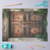 Een rustieke Italiaanse deur serie ontwerp #2 Tissuepapier (Craft)