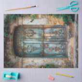 Een rustieke Italiaanse deur serie ontwerp #5 Tissuepapier (Craft)