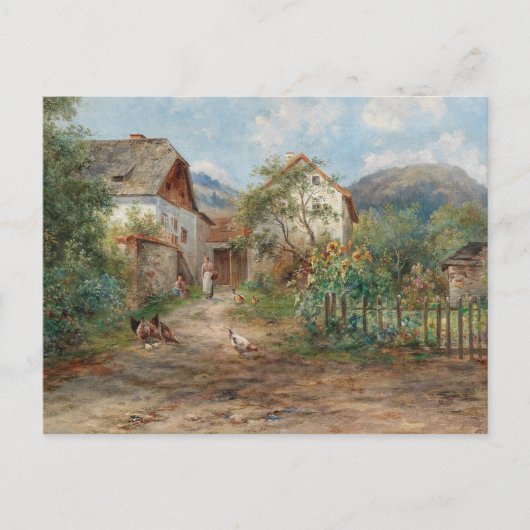 Een rustieke tuin in bloesem op het platteland briefkaart (Voorkant)