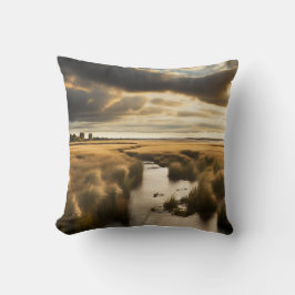Een rustig landschap van wetlands met een kleine s kussen