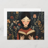 Een rustig moment met een boek briefkaart (Voorkant / Achterkant)