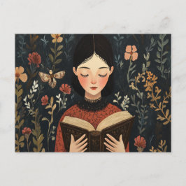 Een rustig moment met een boek briefkaart