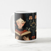 Een rustig moment met een boek koffiemok (Voorkant links)