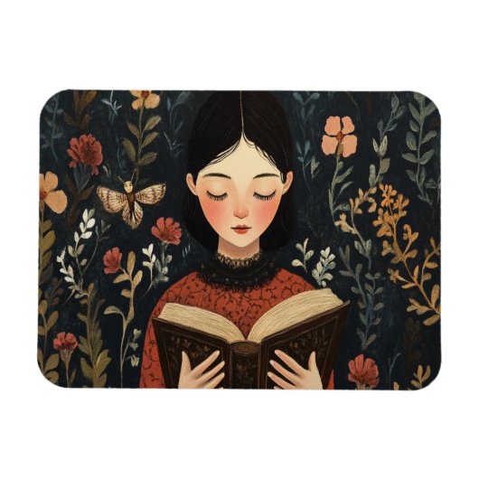 Een rustig moment met een boek magneet (Horizontaal)