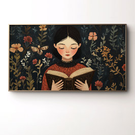 Een rustig moment met een boek poster