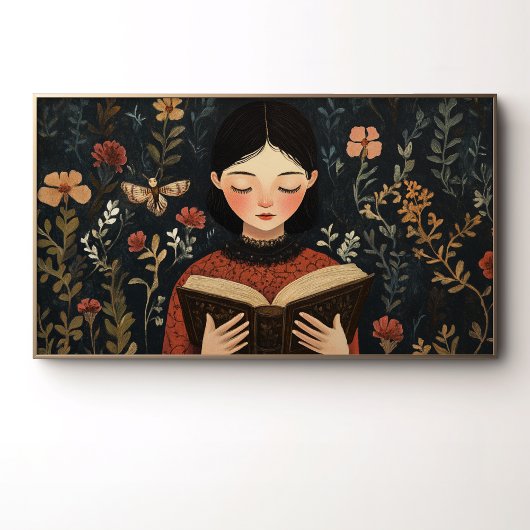 Een rustig moment met een boek poster